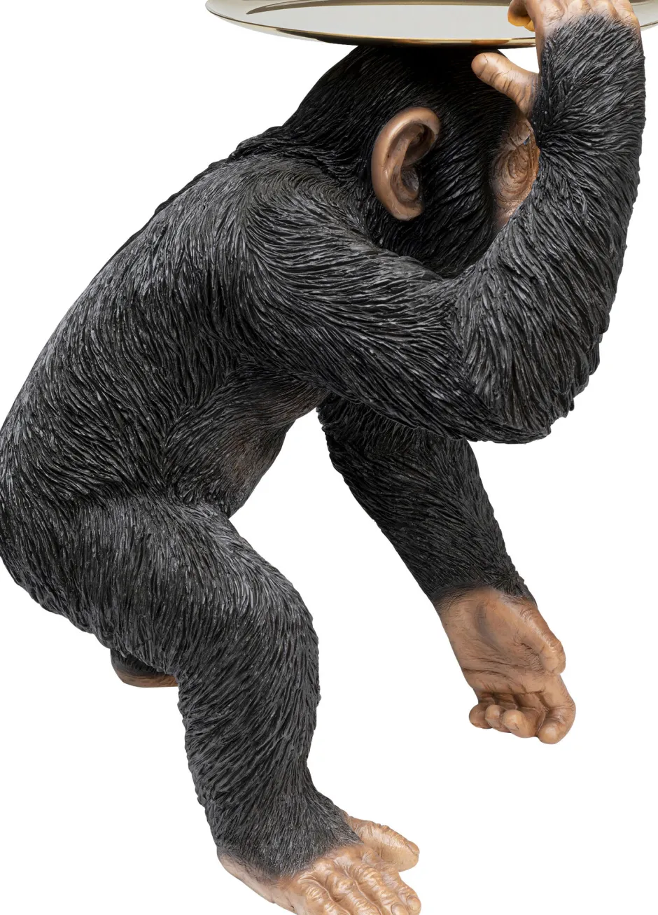KARE Deko Figur Butler Playing Chimp Schwarz 52cm
