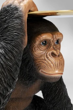 KARE Deko Figur Butler Playing Chimp Schwarz 52cm