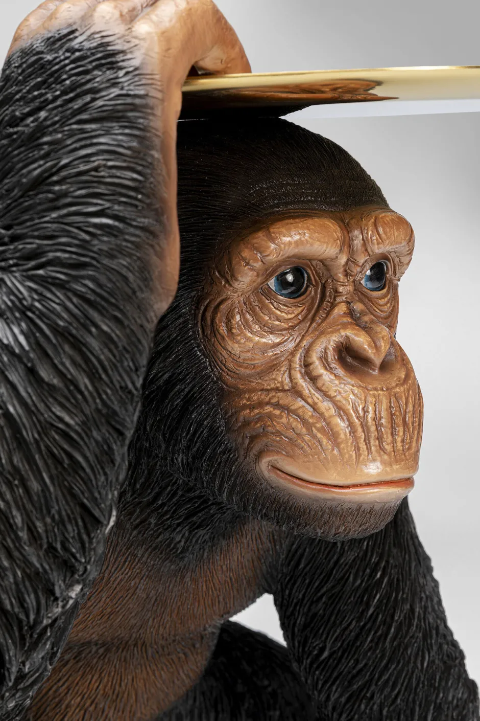 KARE Deko Figur Butler Playing Chimp Schwarz 52cm