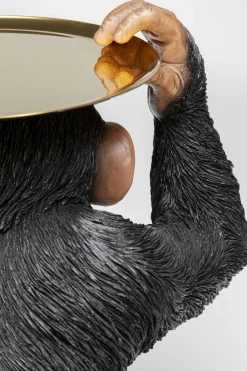 KARE Deko Figur Butler Playing Chimp Schwarz 52cm