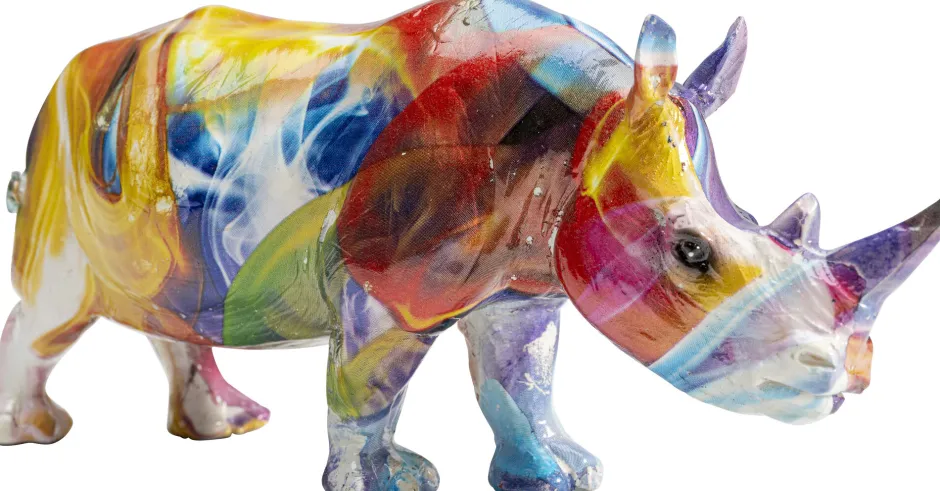 KARE Deko Figur Colored Rhino 17cm