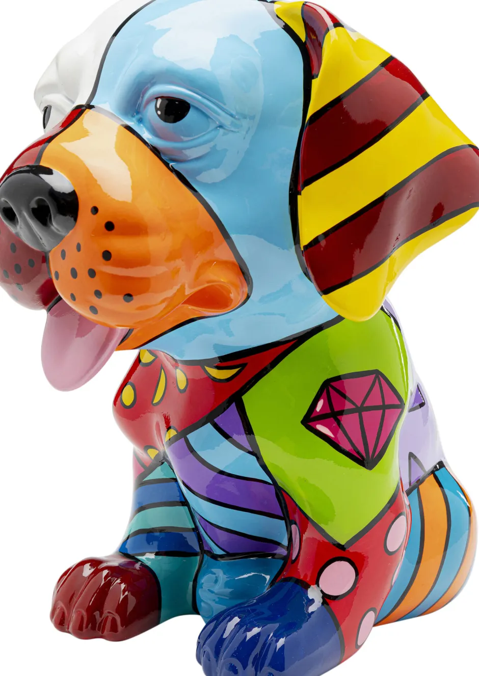 KARE Deko Figur Dog Patchwork 35cm
