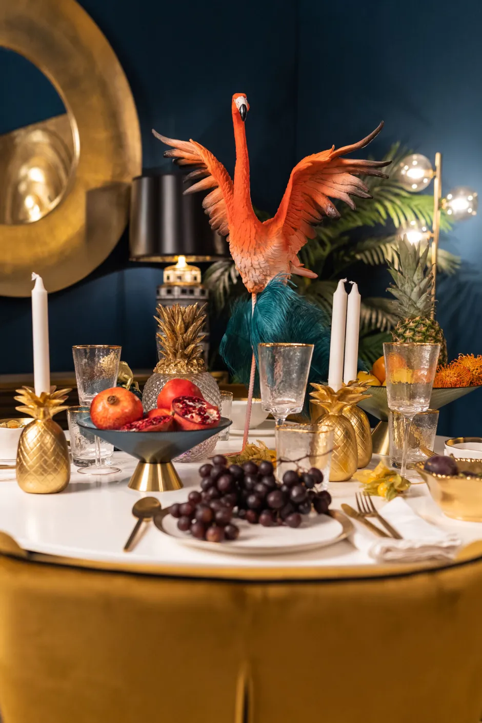 KARE Deko Figur Flamingo Road Fly 66cm