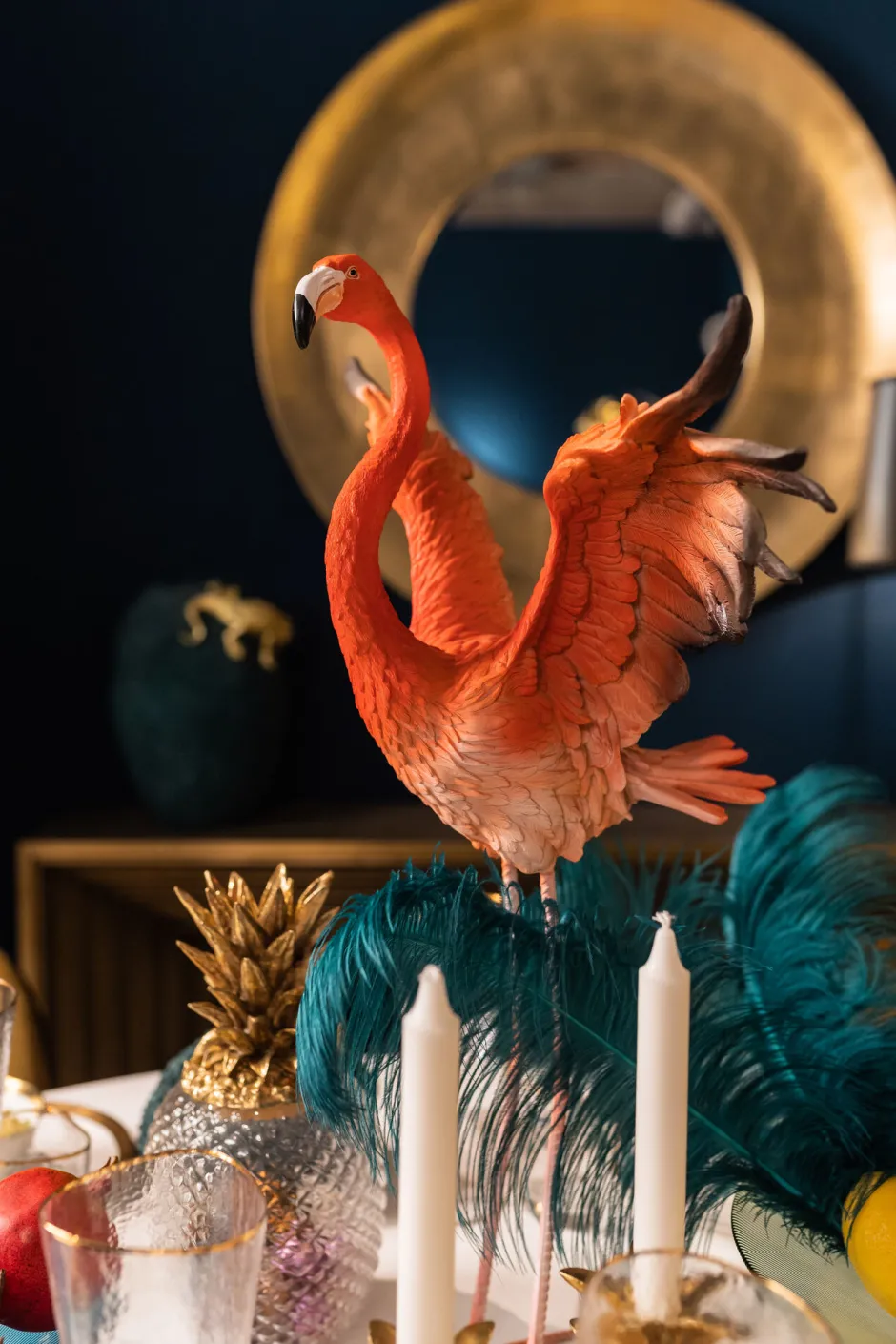 KARE Deko Figur Flamingo Road Fly 66cm