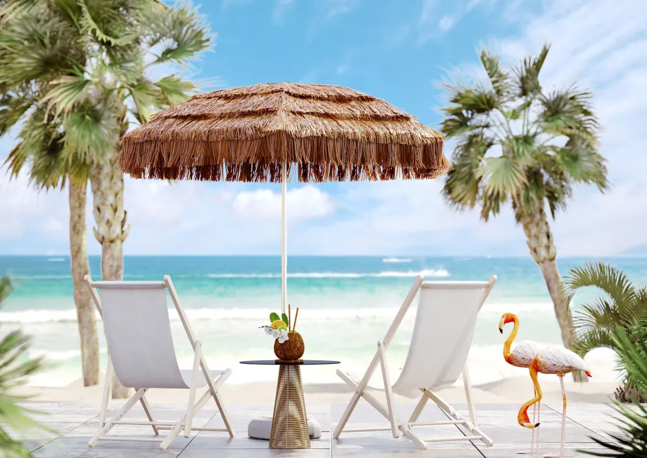 KARE Deko Figur Flamingo Road 75cm