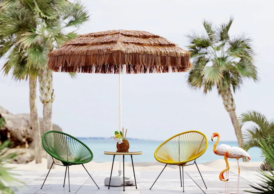 KARE Deko Figur Flamingo Road 75cm