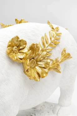 KARE Deko Figur Flower Pig Weiß 21cm