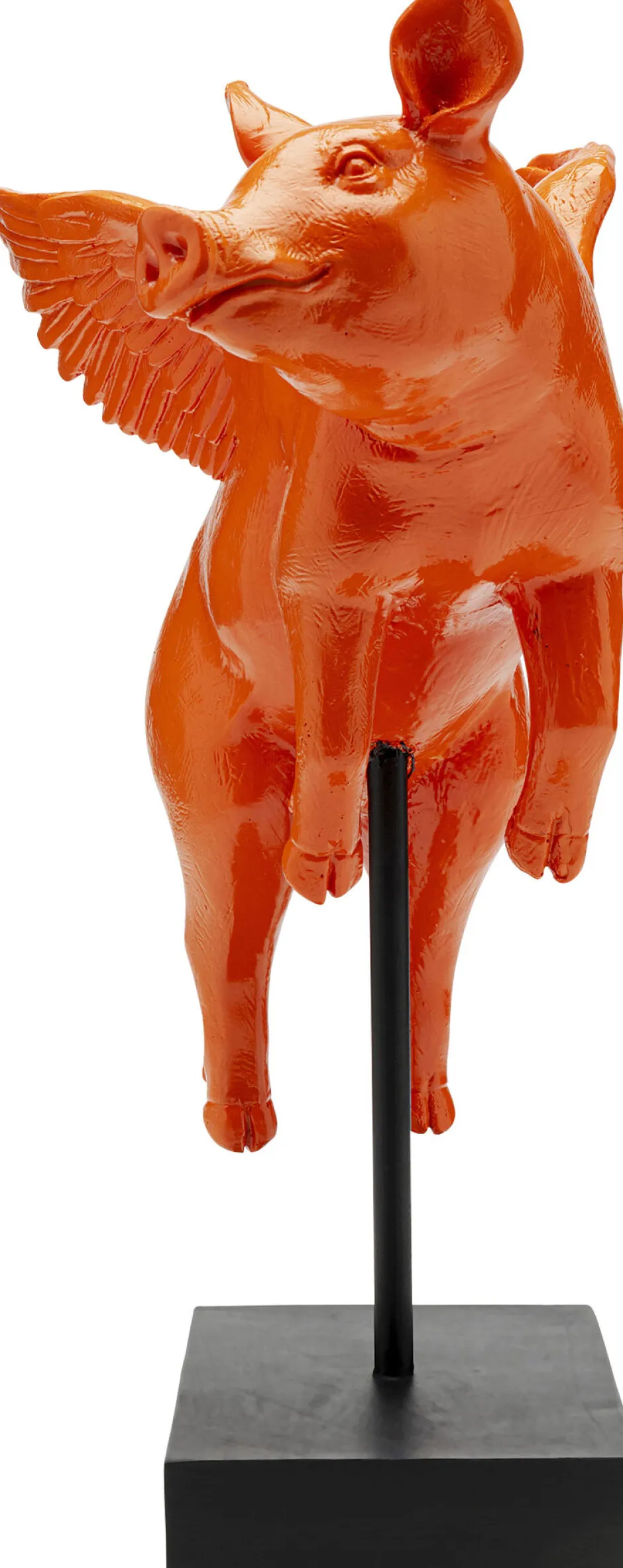KARE Deko Figur Flying Pig Orange 29cm