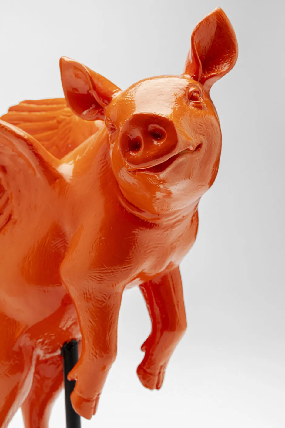 KARE Deko Figur Flying Pig Orange 29cm