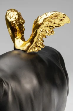KARE Deko Figur Flying Pig Schwarz 21cm