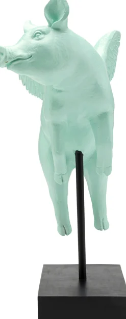 KARE Deko Figur Flying Pig Türkis 29cm