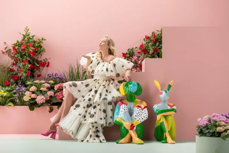 KARE Deko Figur Gangster Rabbit Colore 80cm