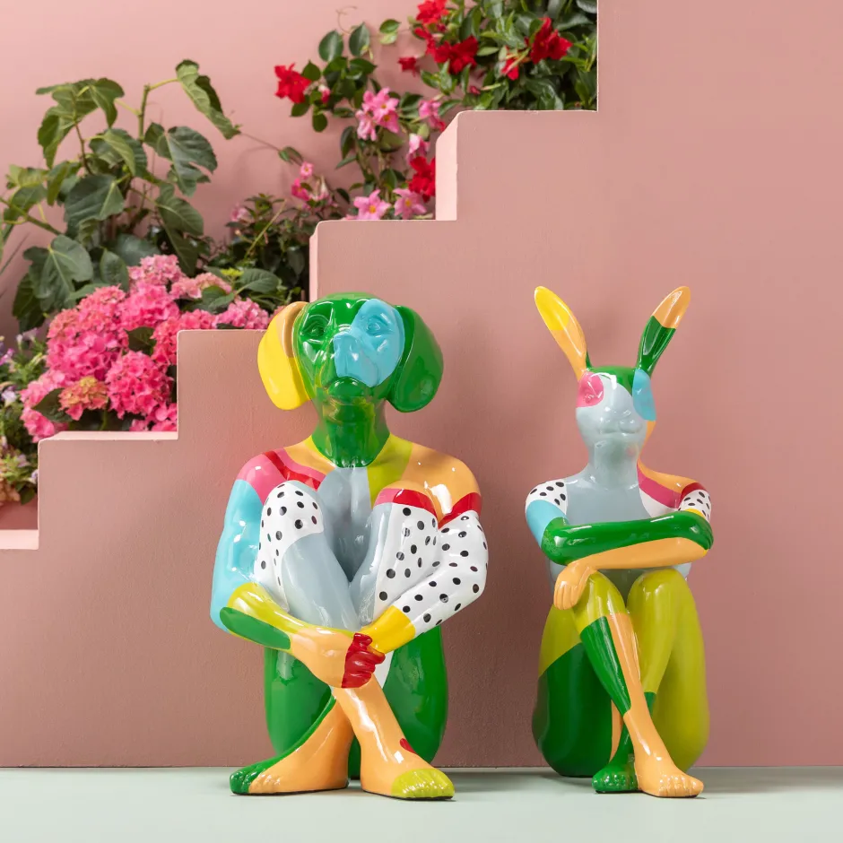 KARE Deko Figur Gangster Rabbit Colore 80cm