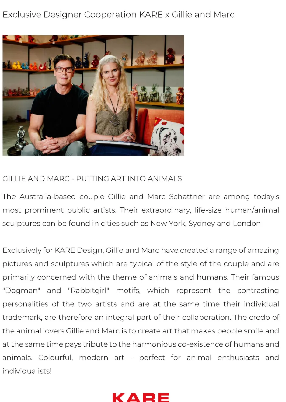 KARE Deko Figur Gangster Rabbit Gelb 80cm