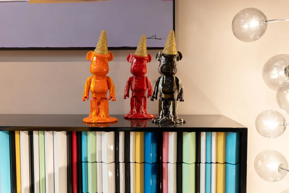 KARE Deko Figur Gelato Bear Orange 40cm