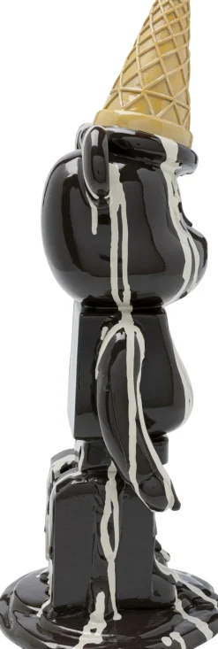 KARE Deko Figur Gelato Bear Schwarz 40cm