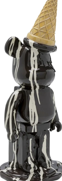 KARE Deko Figur Gelato Bear Schwarz 40cm