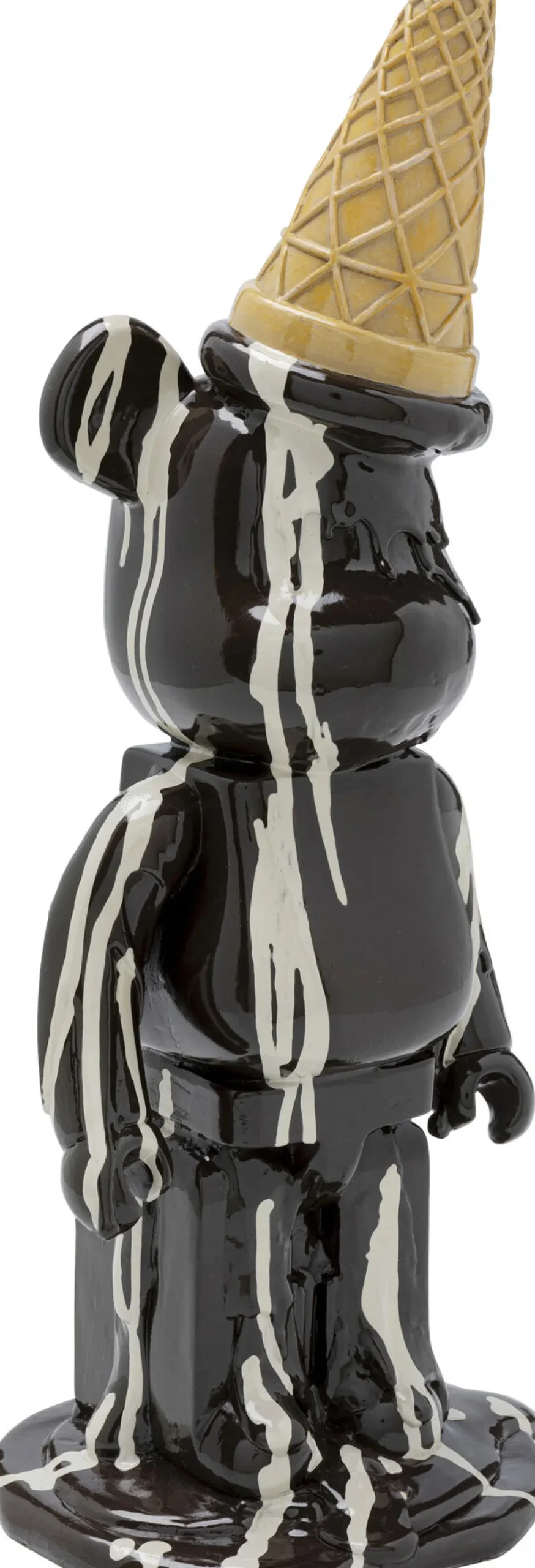 KARE Deko Figur Gelato Bear Schwarz 40cm