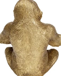 KARE Deko Figur Gorilla Holding Bowl Gold 41cm