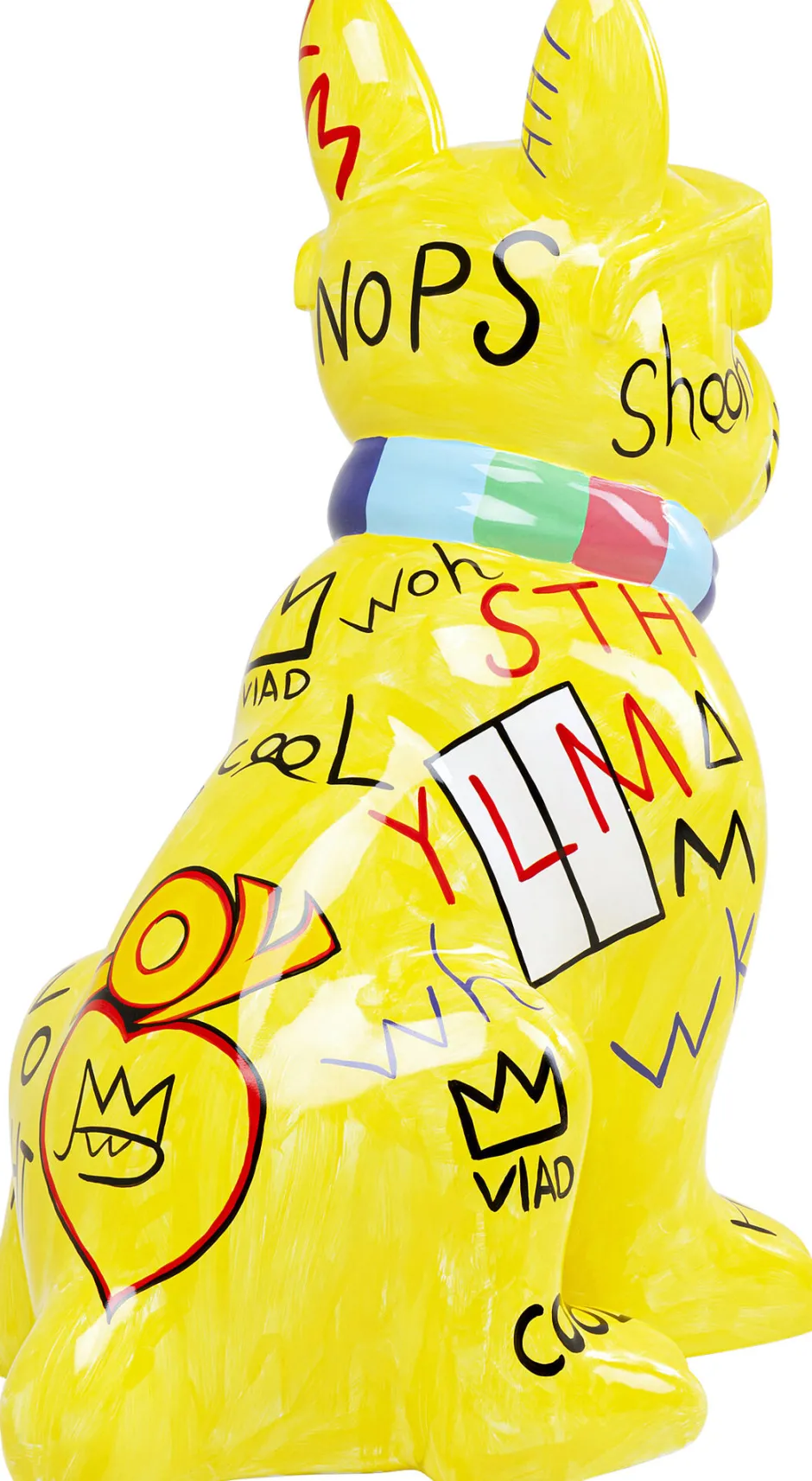 KARE Deko Figur Graffiti Dog Gelb 122cm