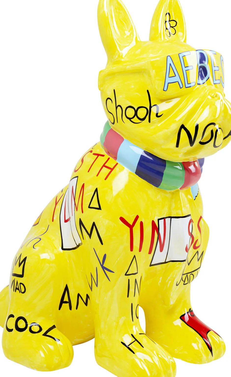 KARE Deko Figur Graffiti Dog Gelb 122cm
