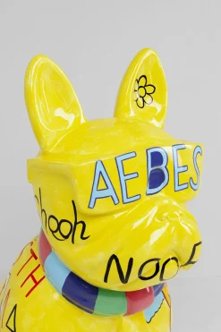 KARE Deko Figur Graffiti Dog Gelb 122cm