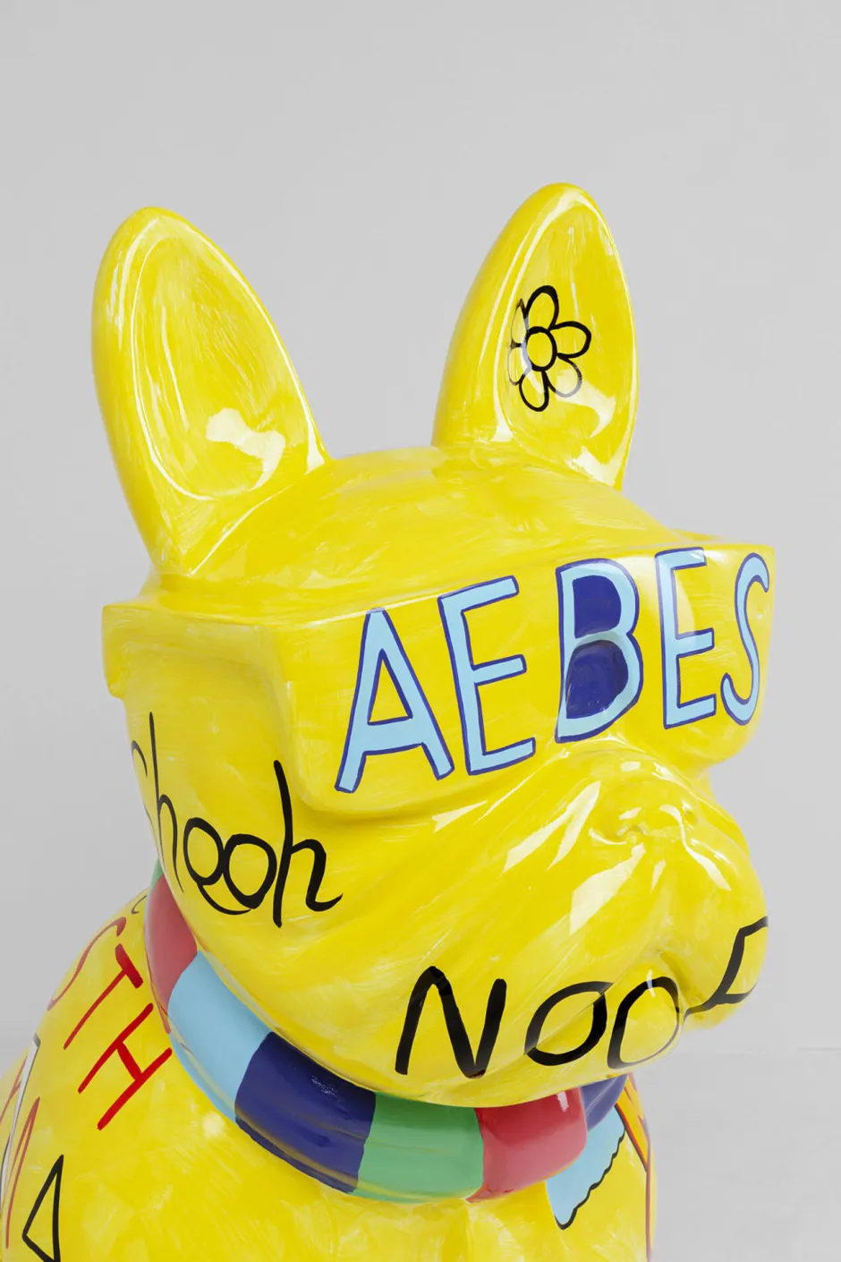 KARE Deko Figur Graffiti Dog Gelb 122cm