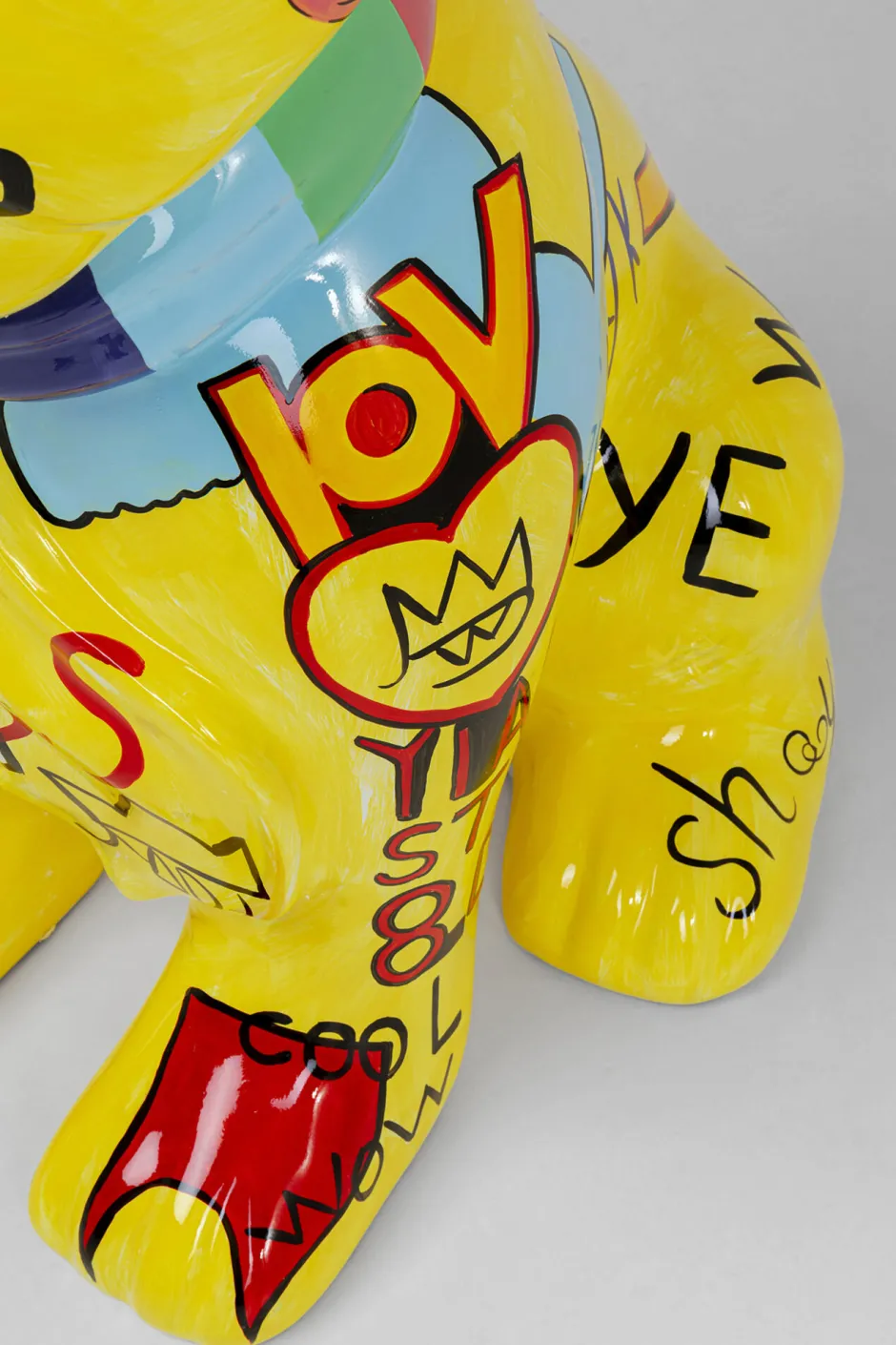KARE Deko Figur Graffiti Dog Gelb 122cm