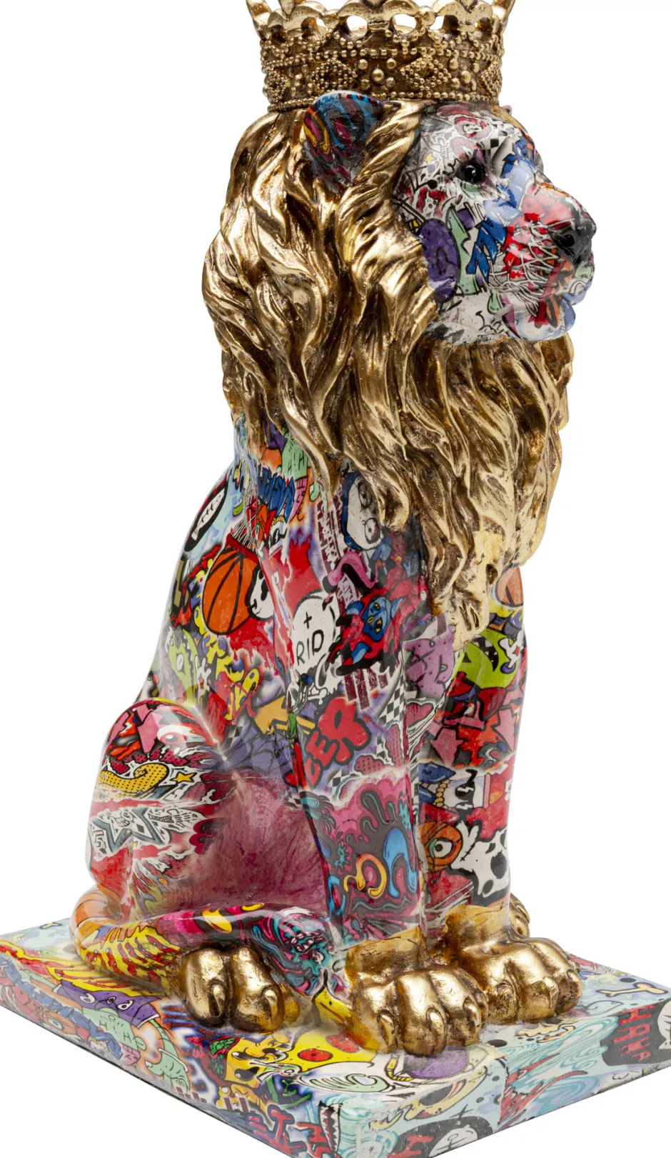 KARE Deko Figur Graffiti King Lion 29cm