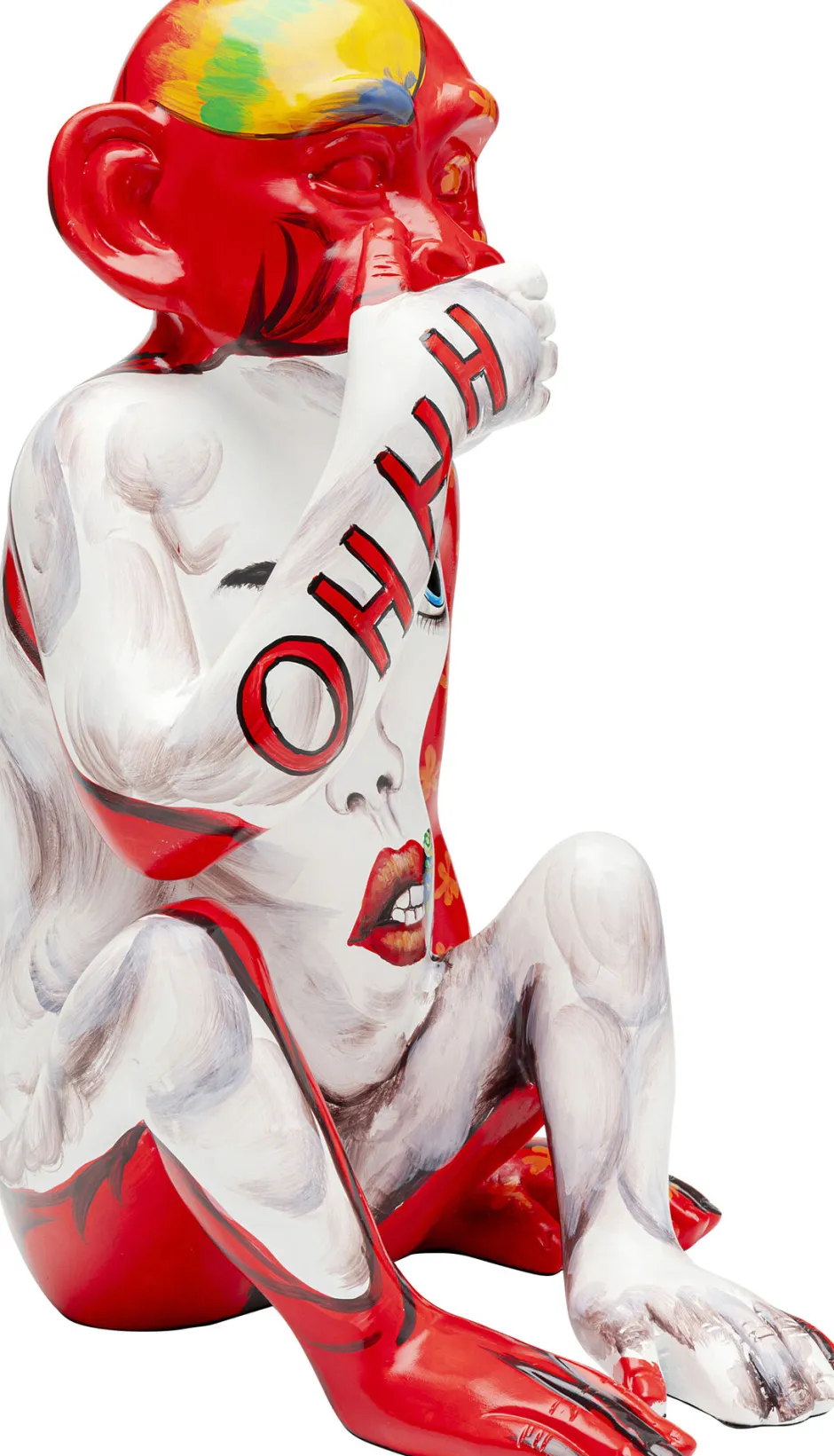 KARE Deko Figur Graffiti Monkey Rot 39cm