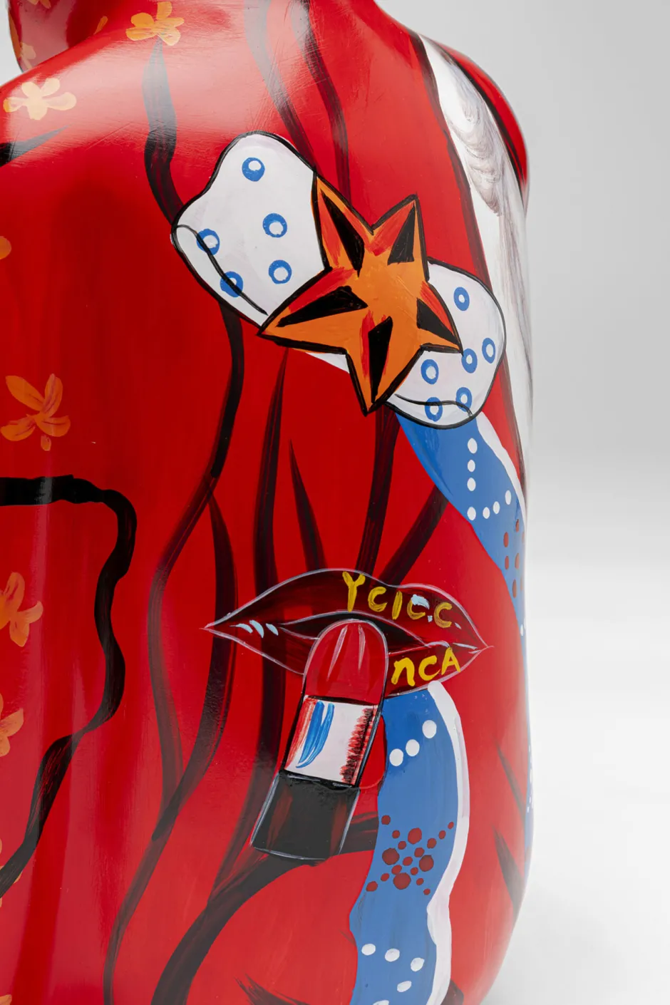 KARE Deko Figur Graffiti Monkey Rot 39cm