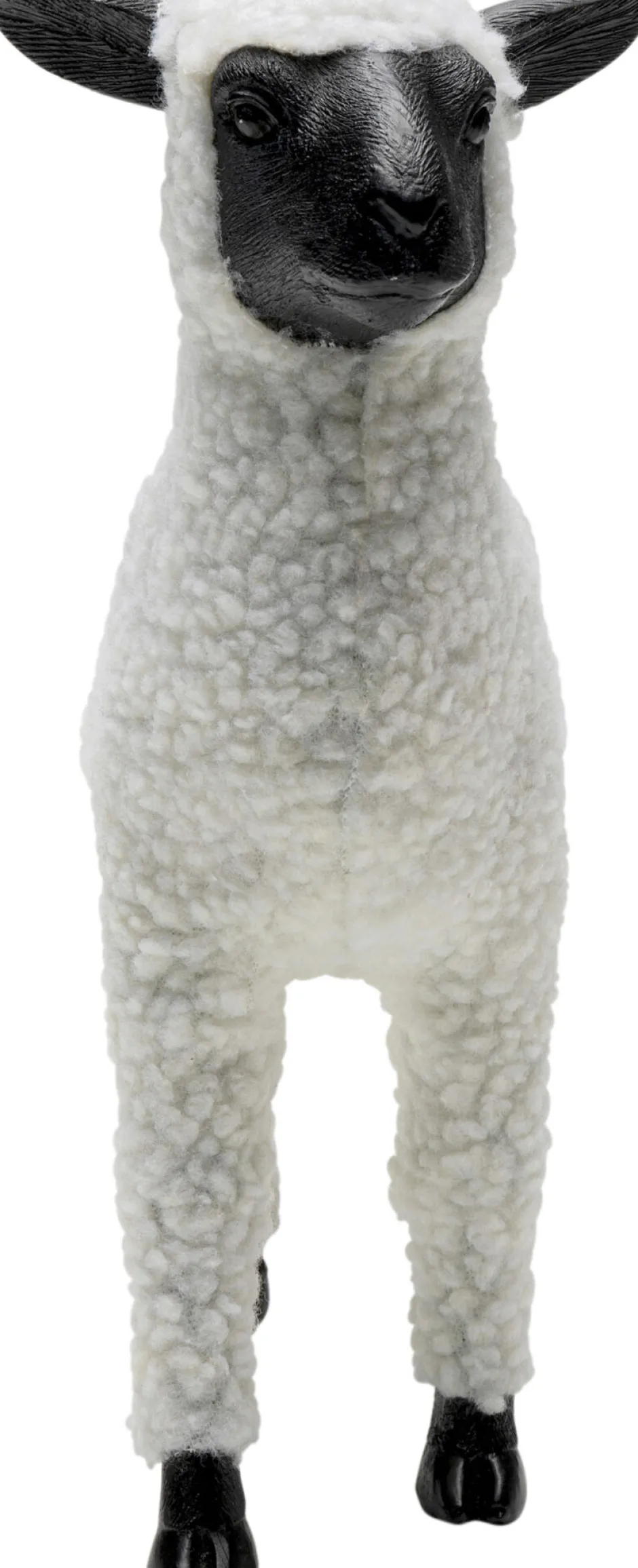 KARE Deko Figur Happy Sheep Wool Weiß 28cm