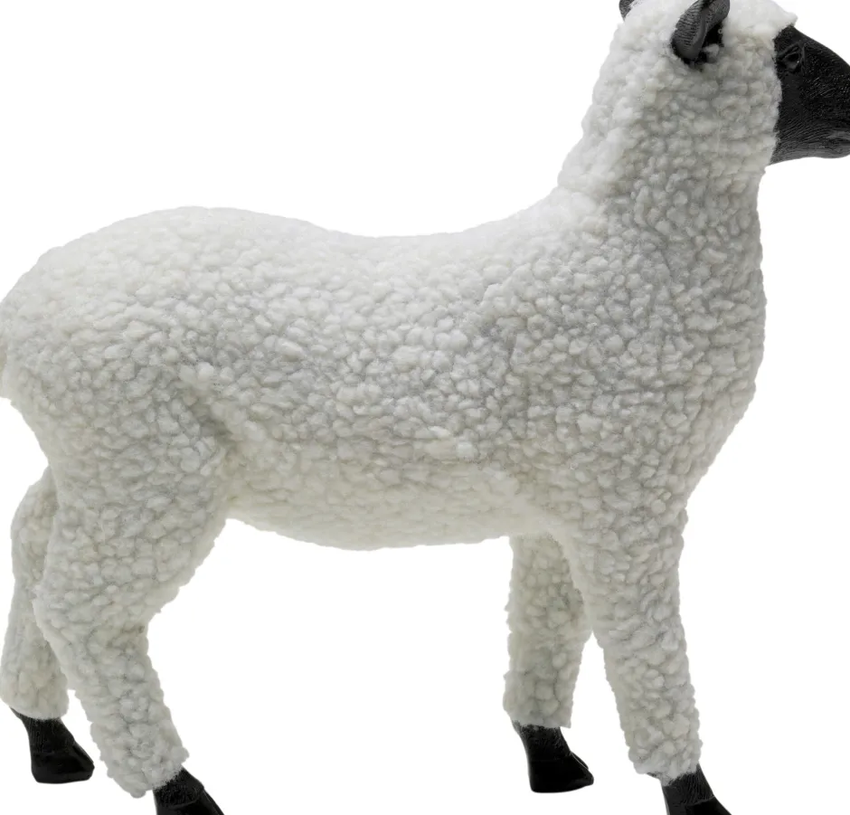 KARE Deko Figur Happy Sheep Wool Weiß 28cm