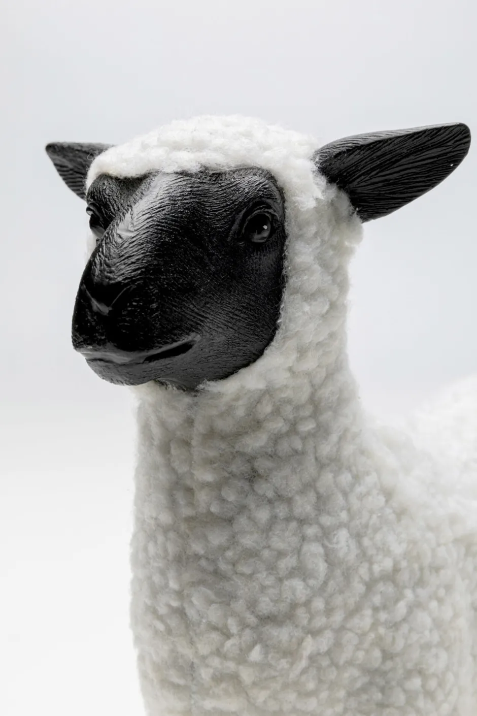 KARE Deko Figur Happy Sheep Wool Weiß 28cm
