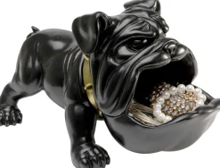 KARE Deko Figur Hungry Dog Schwarz 37cm