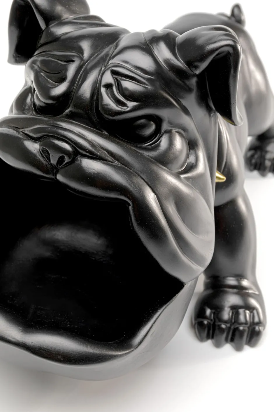 KARE Deko Figur Hungry Dog Schwarz 37cm