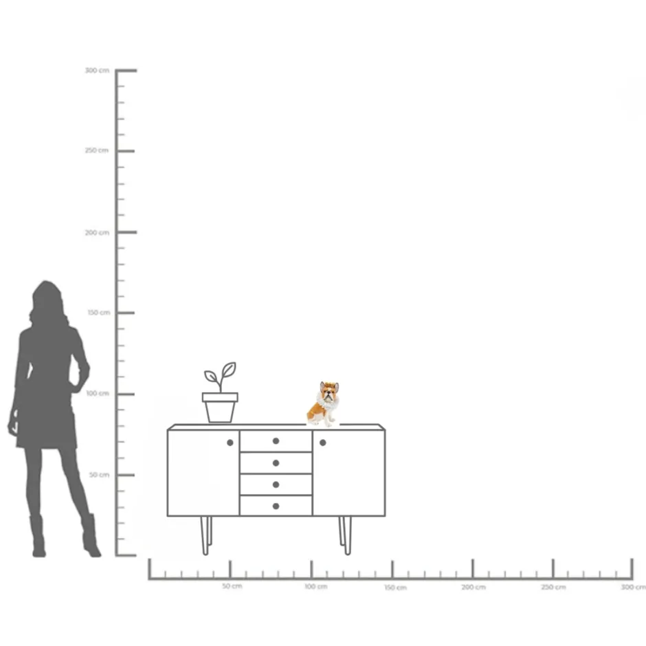 KARE Deko Figur King Dog Braun 29cm