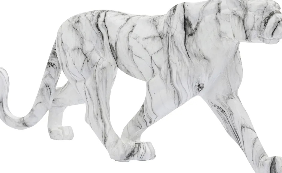 KARE Deko Figur Leopard Marble 95cm