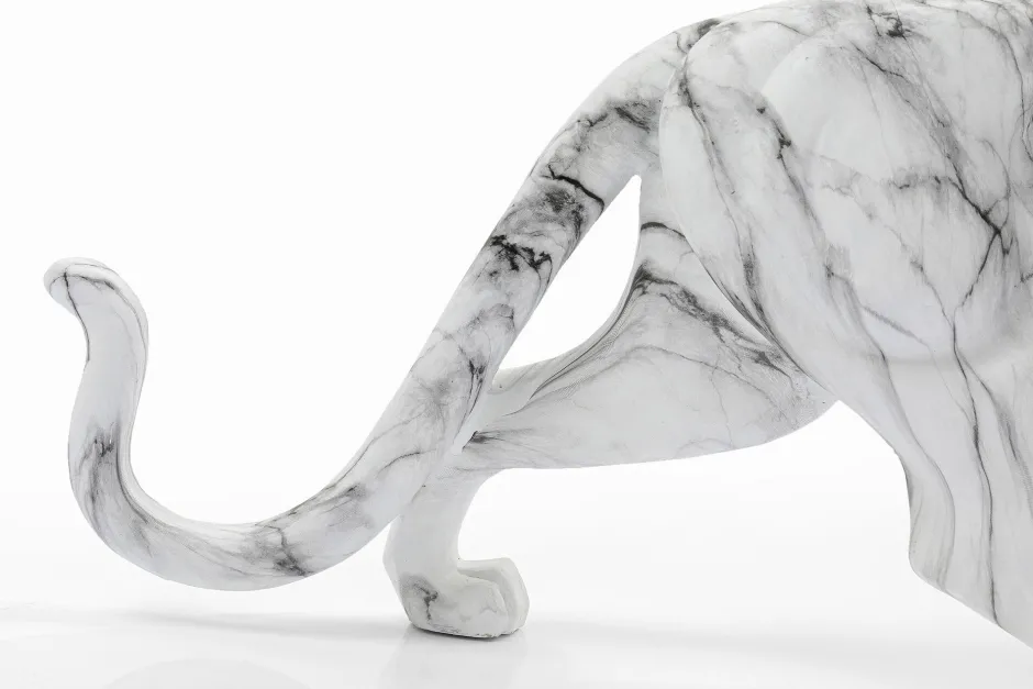 KARE Deko Figur Leopard Marble 95cm