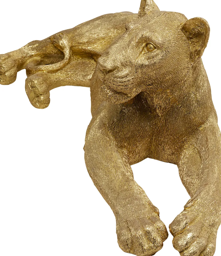 KARE Deko Figur Lion Gold 113cm