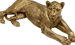 KARE Deko Figur Lion Gold 113cm