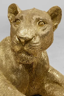 KARE Deko Figur Lion Gold 113cm