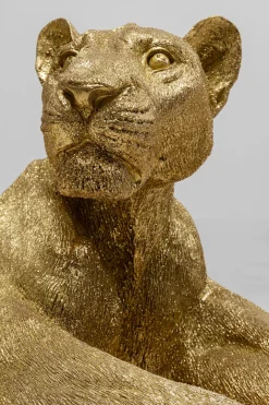 KARE Deko Figur Lion Gold 113cm