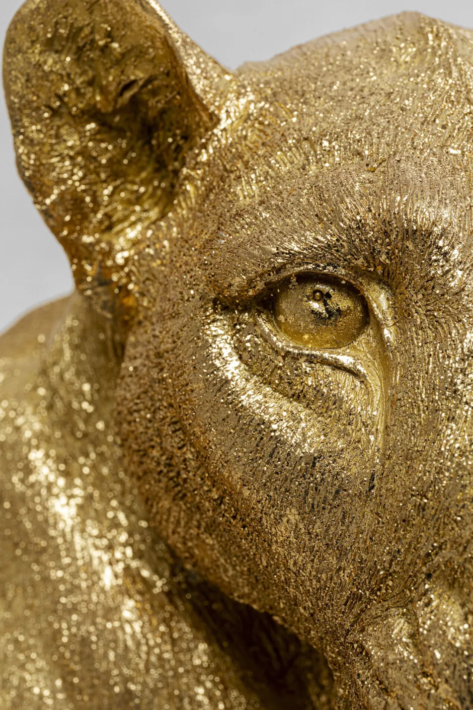 KARE Deko Figur Lion Gold 113cm