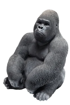 KARE Deko Figur Monkey Gorilla Side Medium Schwarz