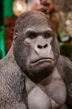 KARE Deko Figur Monkey Gorilla Side XL Schwarz 76cm