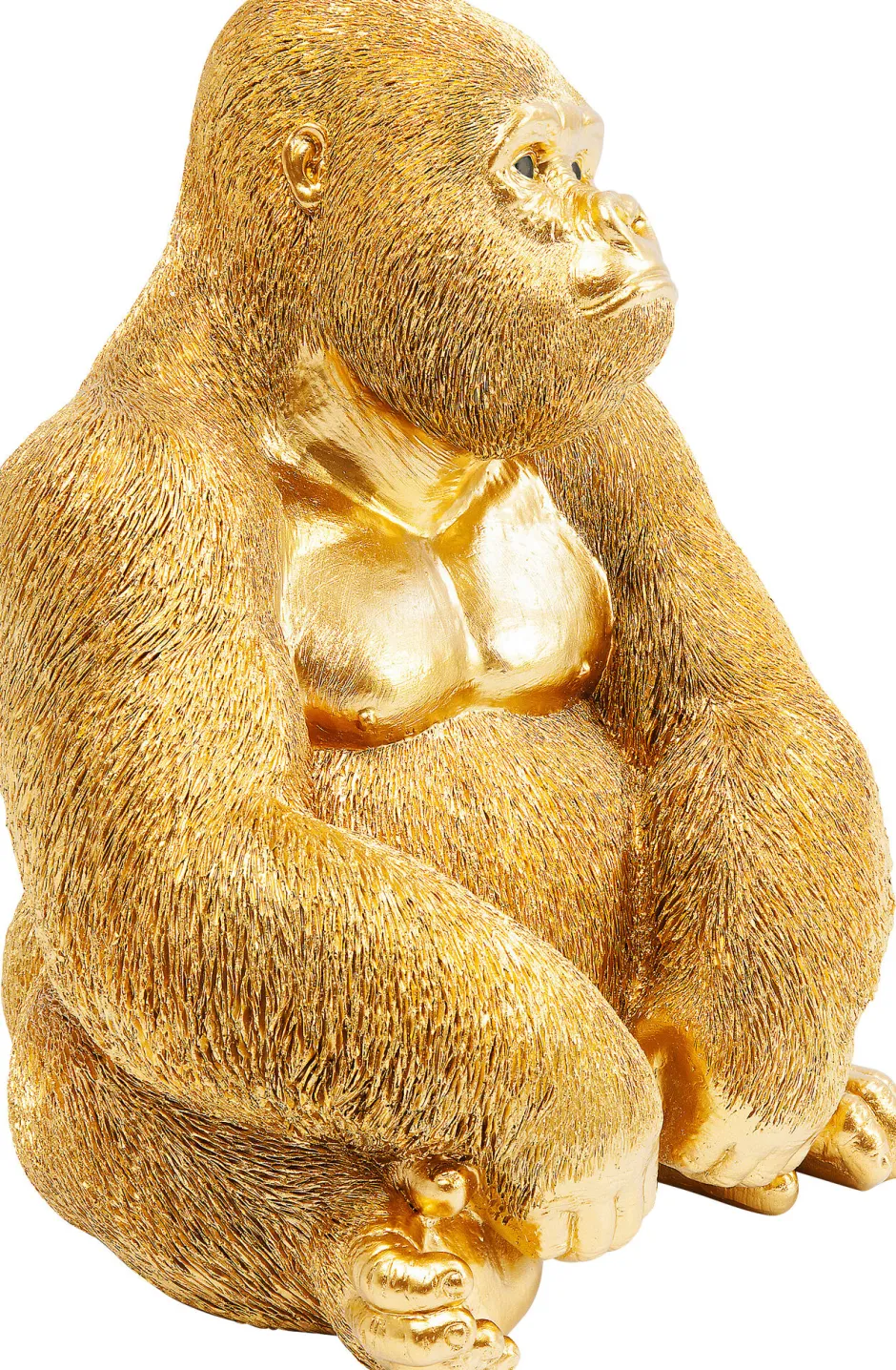 KARE Deko Figur Monkey Gorilla Side Medium Gold 39cm