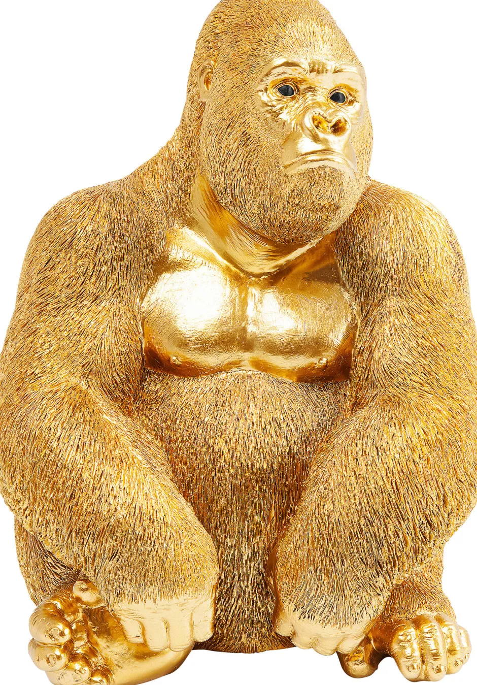 KARE Deko Figur Monkey Gorilla Side Medium Gold 39cm