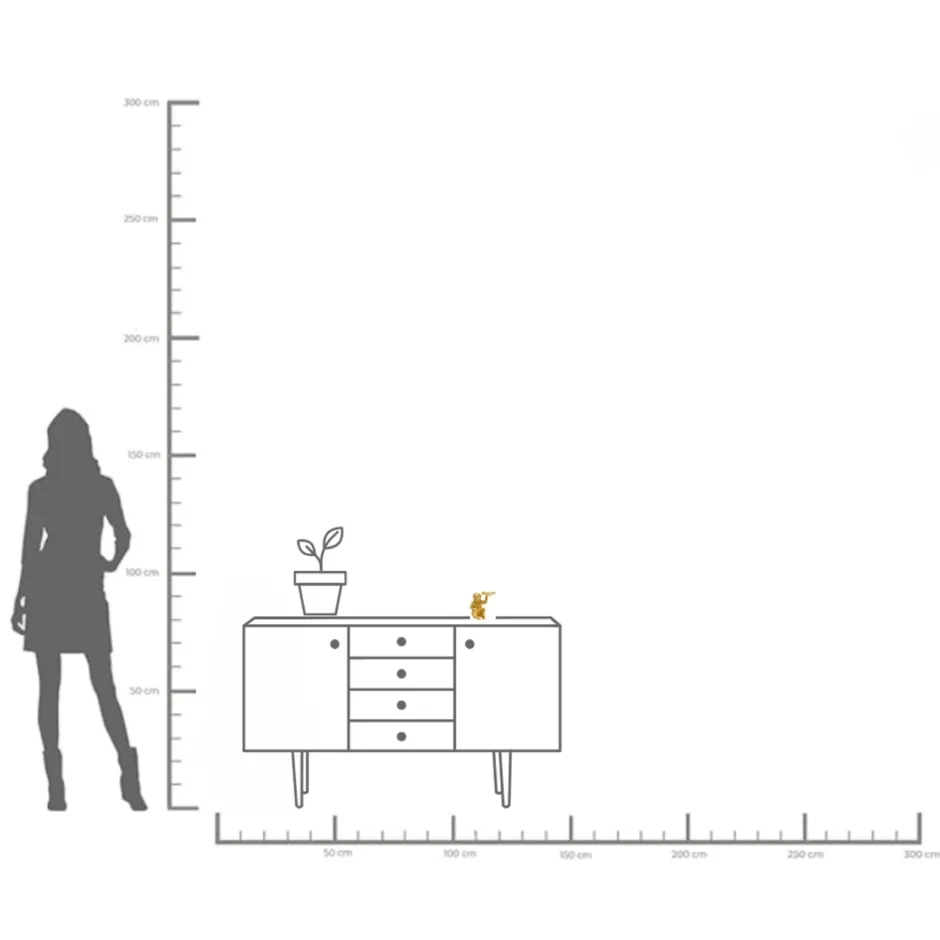 KARE Deko Figur Monkey Tealight Holder 11cm