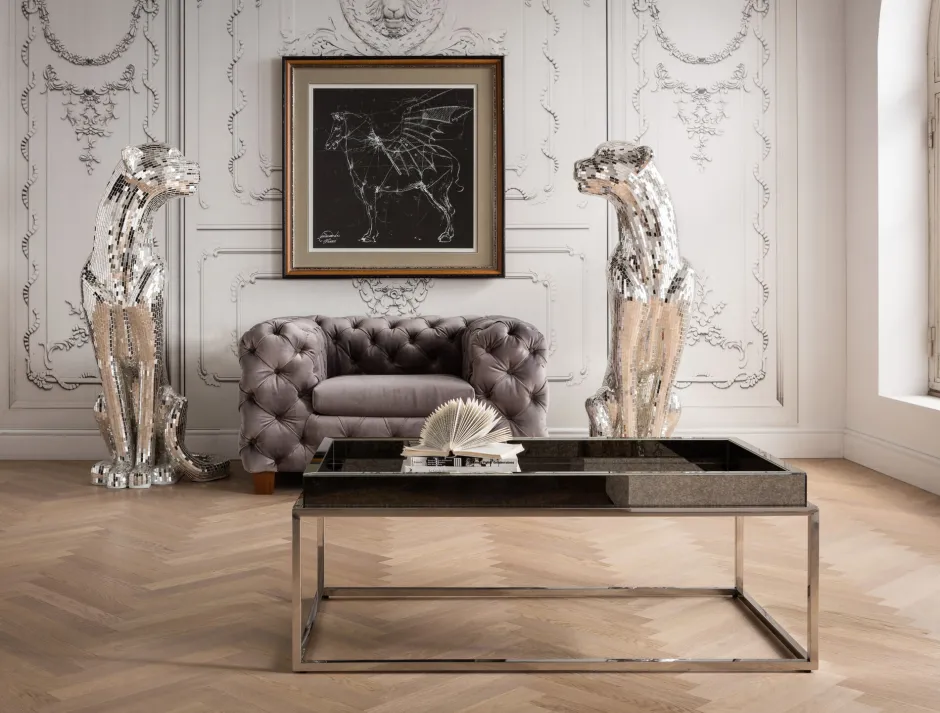 KARE Deko Figur Mosaik Welcome Panther Links XL